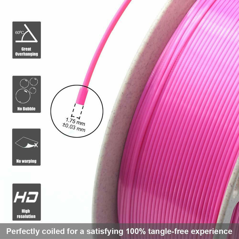 3D Printer Filament PLA SILK Magenta 1.75mm 1KG/2.2LB Spool High quality