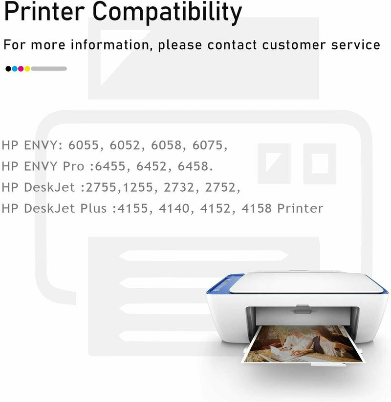 Remanufactured for HP 67XL Tri-color Ink Cartridges HP DeskJet 1255, 2732, 2752