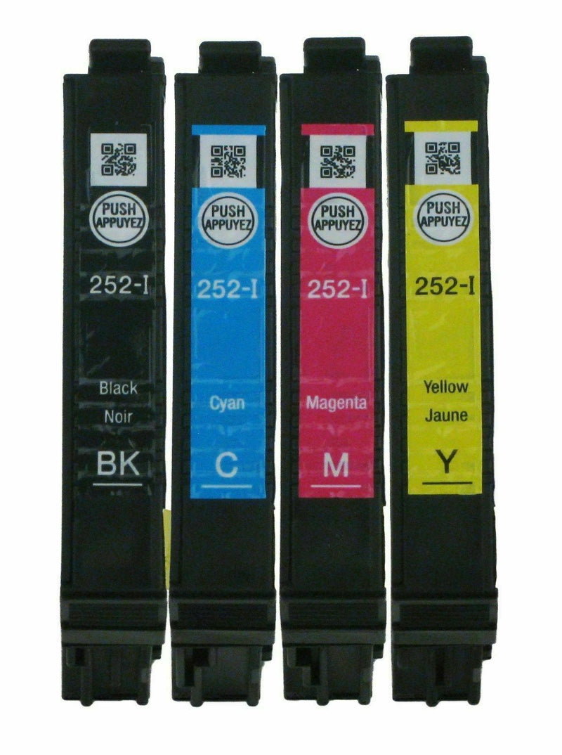 4 Genuine EPSON 252 initial Ink cartridges WF7610 7620 7110 3620 3640