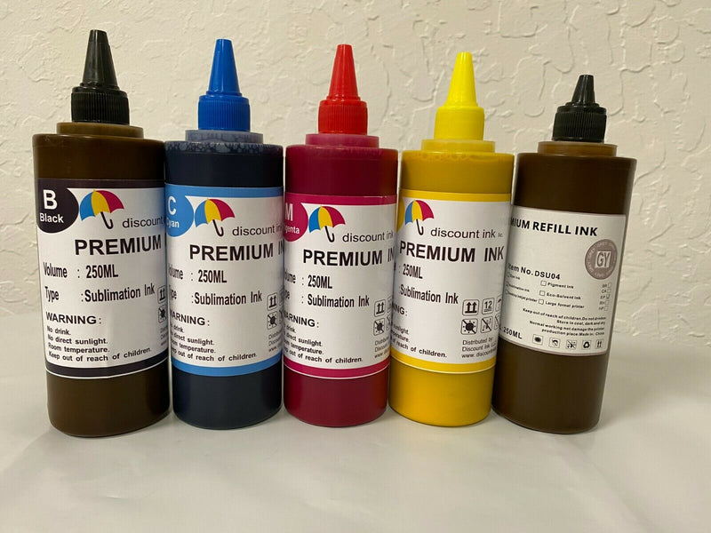 Top Quality 1250ml sublimation Ink for Canon Printer + Included Gray