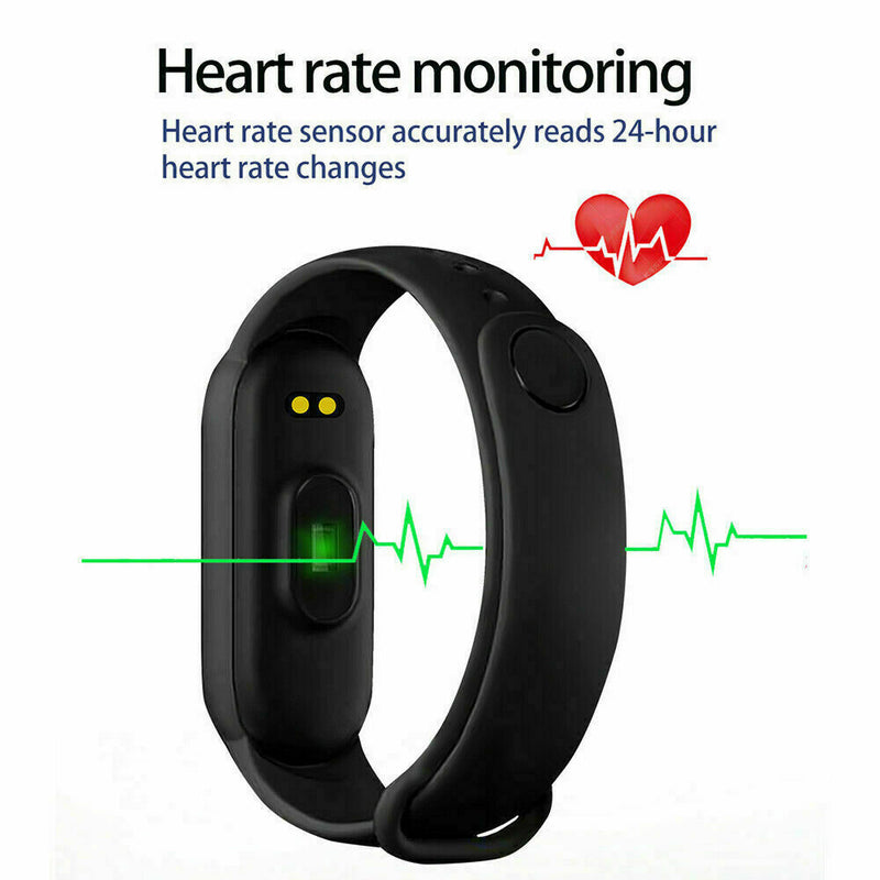 M5 Fitness Smart Watch Band Sport Activity Tracker Heart Rate Monitor - Blue