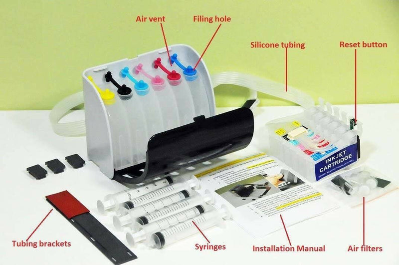 Empty CISS For HP Officejet Pro 8100 8600 8620 8640 Plus 4x250ml Pigment ink