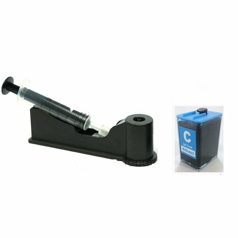 DIY REFILL Ink system for HP 564 564XL Cyan PhotoSmart 5522 5525 5514 5512 5515