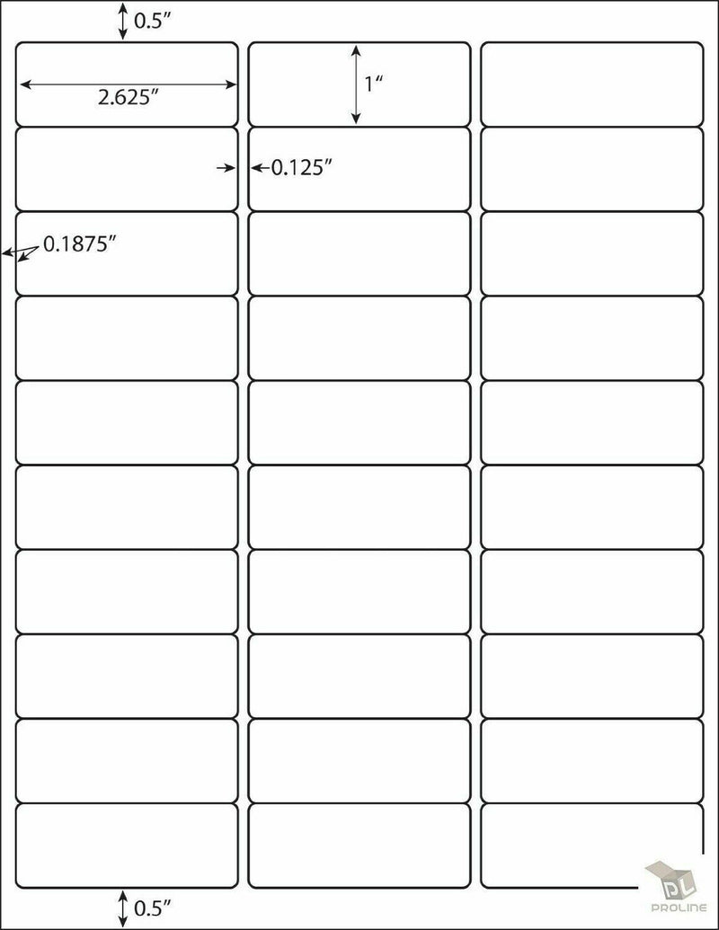 Shipping Address Mailing Labels FBA SKU Labels 1" x 2 5/8" 3000 labels