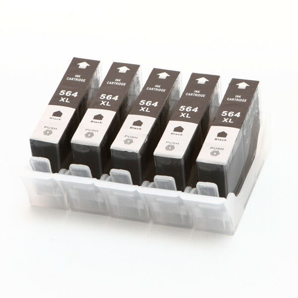 5P Compatible 564XL BK Ink Cartridge for HP Photosmart 7510 7515 7520 7525