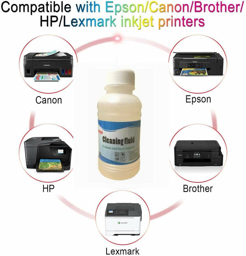 500ml Inkjet Printers Printhead Cleaning Kit for Epson WF-7720 WF-7710 WF-7620
