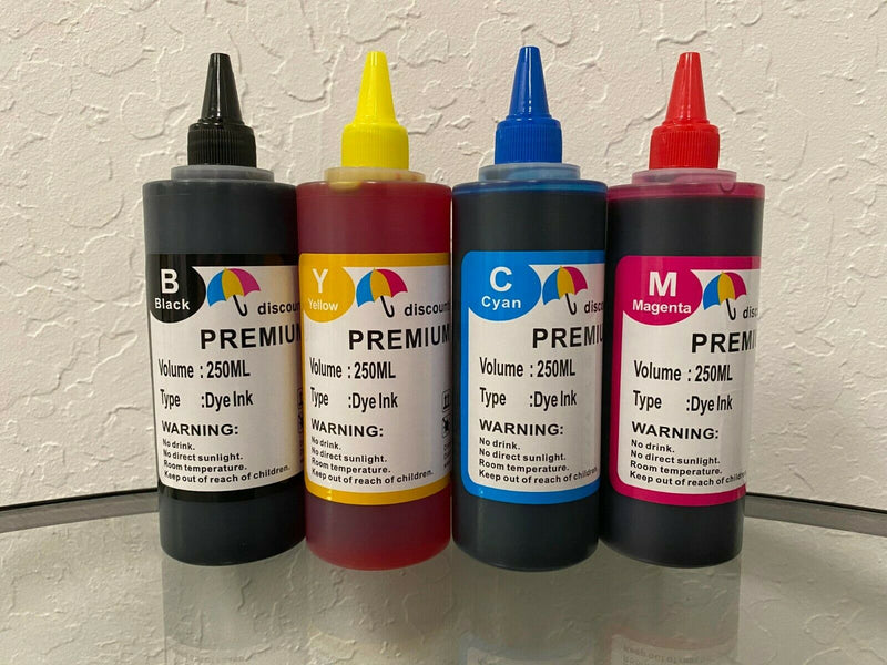 4X250ML refill ink kit Fit For Epson 702 Xl T702 WorkForce Pro WF-3720