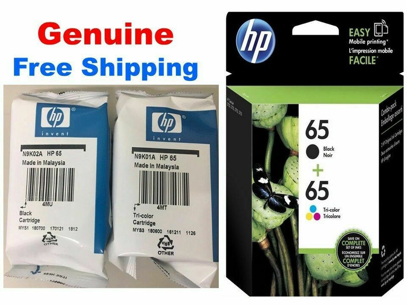 HP 65 Genuine Black & Color ink HP65 Combo Ink Cartridges New exp 2021