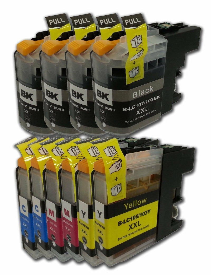 Brother Compatible Set of 10 Packs LC103 Black & Color Ink Cartridge