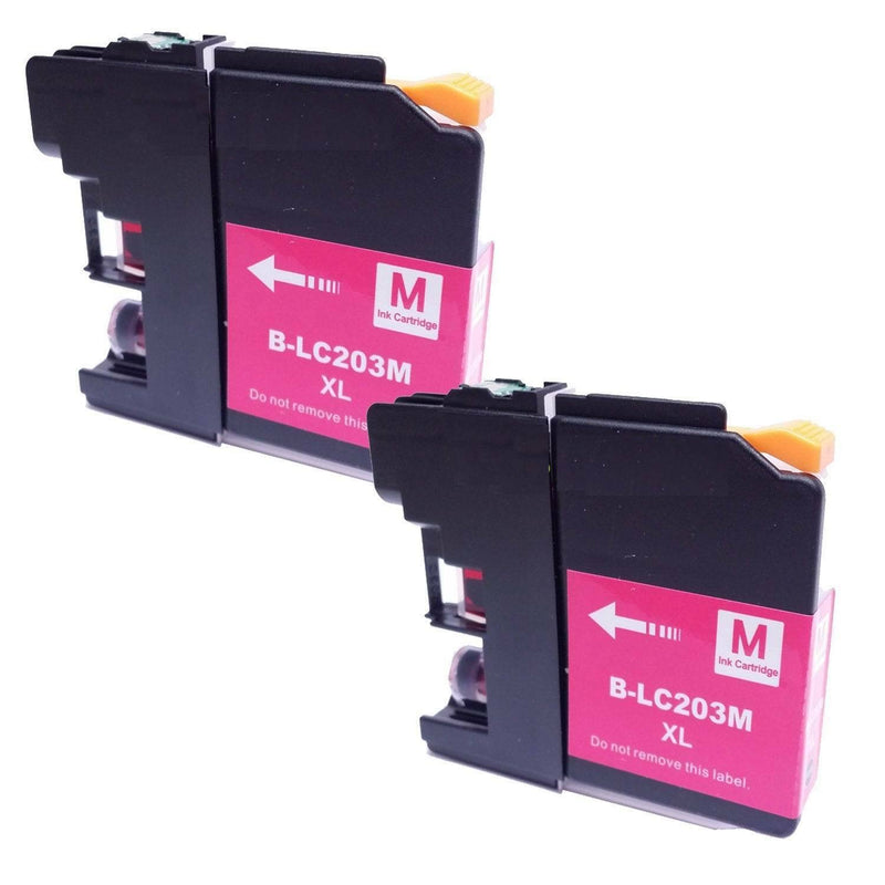 2PK LC-203M Magenta Compatible Ink Cartridge for Brother MFC-J5720DW MFC-J485DW