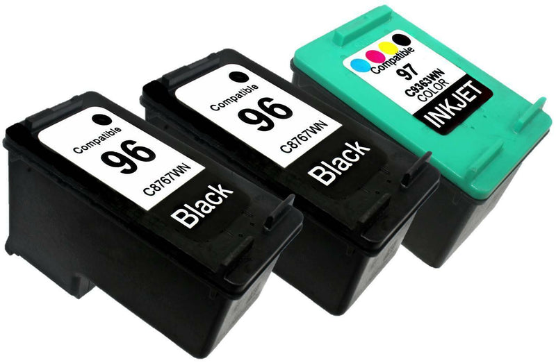 Compatible Combo HP 92 93 94 95 96 97 98 Ink Cartridges, New Chip Show Ink