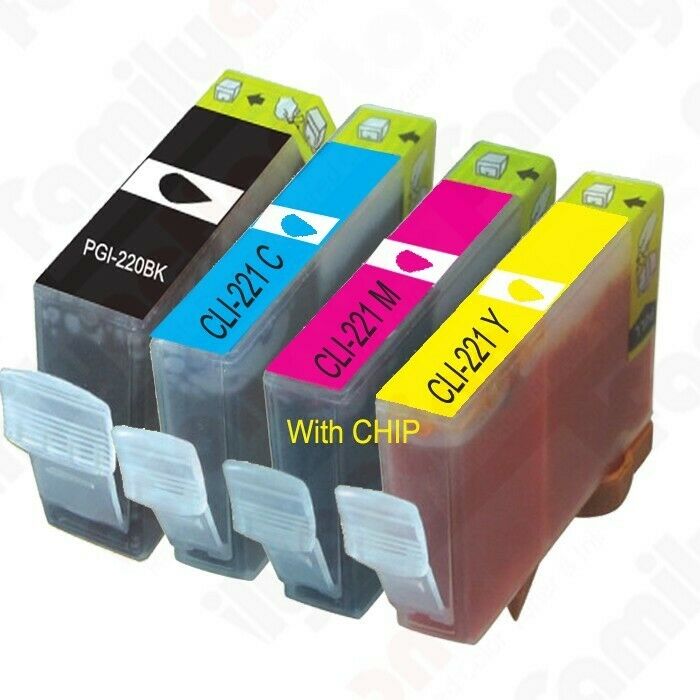 Ink Cartridges Compatible for PGI-220 CLI-221 Canon Pixma MP640 MX870 MX860