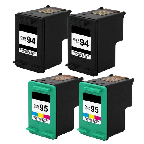 4pk For HP 94 95 Black Color Ink For Photosmart 2605 2608 2610 2613 2710 7850