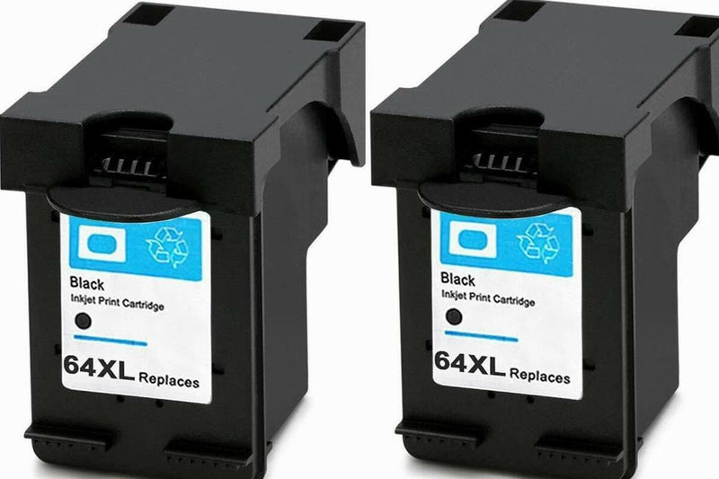 Twin Black 64XL 64 XL Ink Cartridge for HP ENVY Photo 6252 6255 6258 7855 7858