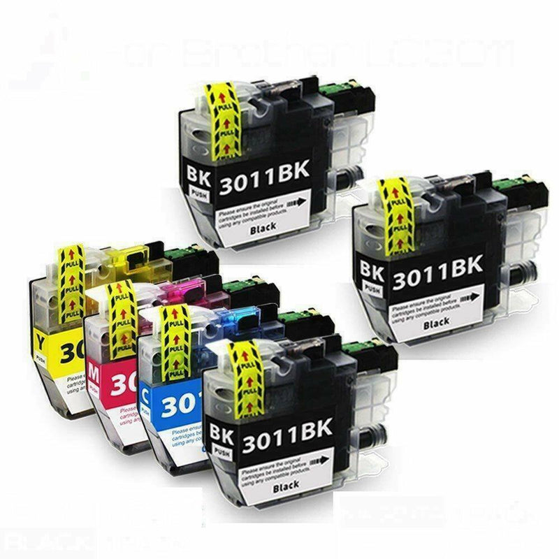 6 LC3011 LC-3011 Ink Cartridge for Brother MFC-J491DW MFC-J497DW  MFC-J690DW