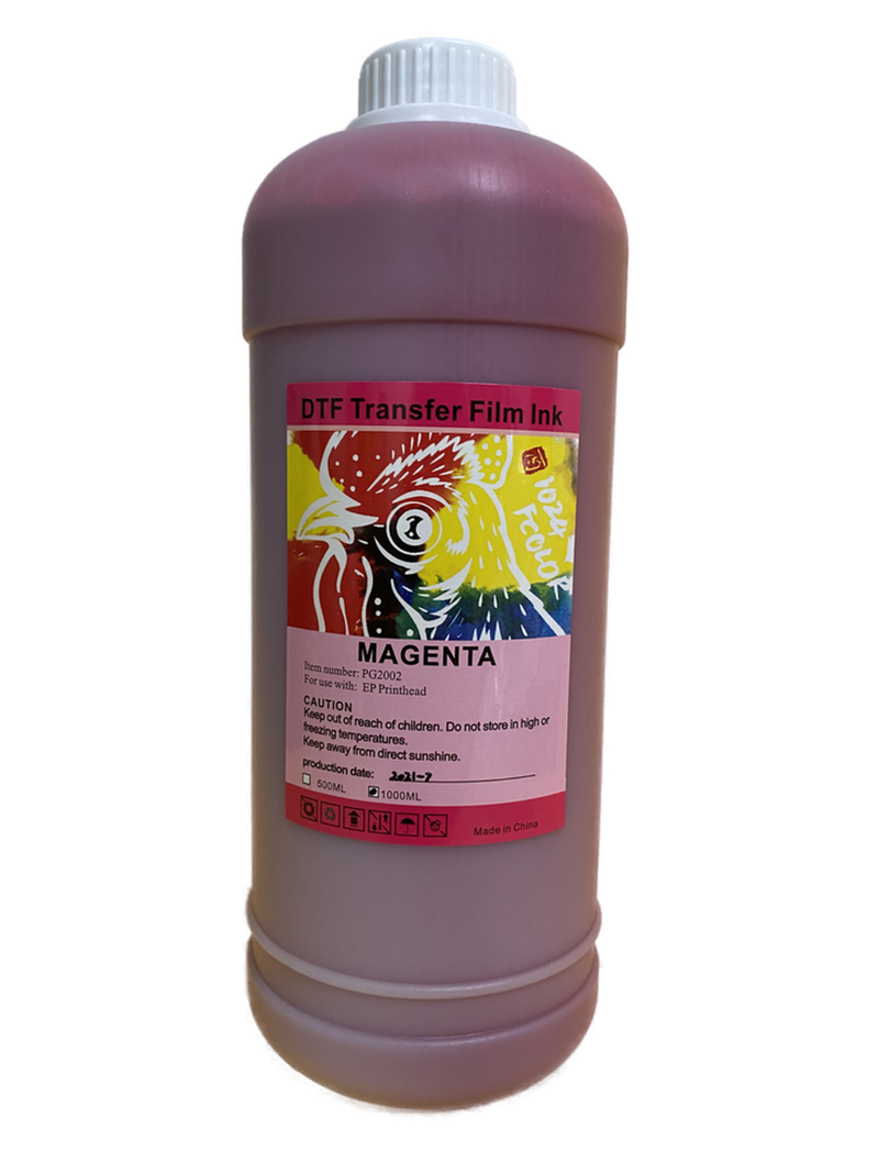 Magenta 1000ml DTF PET Transfer Film Ink For Epson DTF Printers L1800 P600 DX5