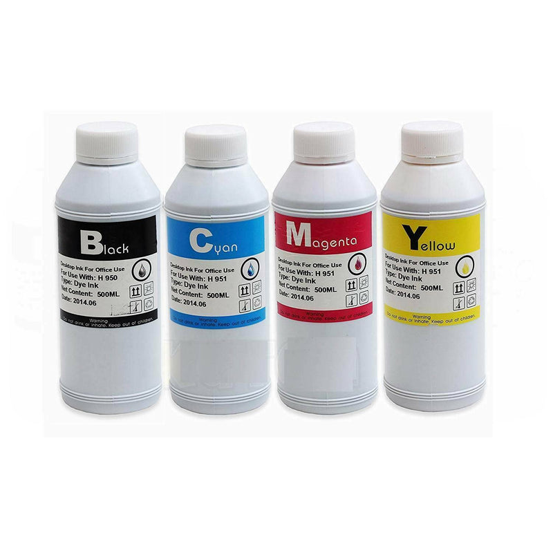 4x500ml bulk ink refill for all HP Lex Canon Brother Dell printer