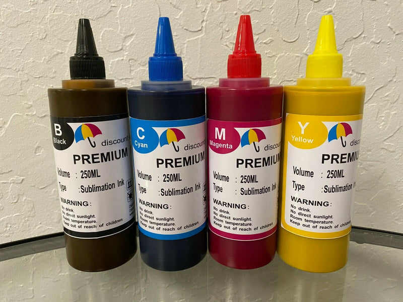 4x250ml sublimation heat transfer refill ink for all Epson printer