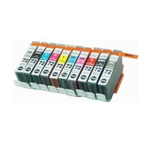 10 Ink Cartridge Set PGI-72 PGI72 for Canon PIXMA PRO-10 Printer