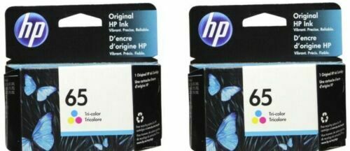 Twin HP 65 Genuine Color ink Combo Ink Cartridges New Exp 2022