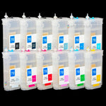 12 Pack Empty Refillable ink cartridge Kit for HP 70 DesignJet Z3200 130ml