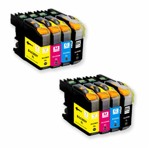 8PK LC203 Ink Compatible for Brother LC203XL MFC-J4420DW MFC-J4620DW MFC-J5620DW