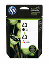 Genuine New HP 63 Black & Color Ink Cartridges Combo F6U62A F6U61A 2024