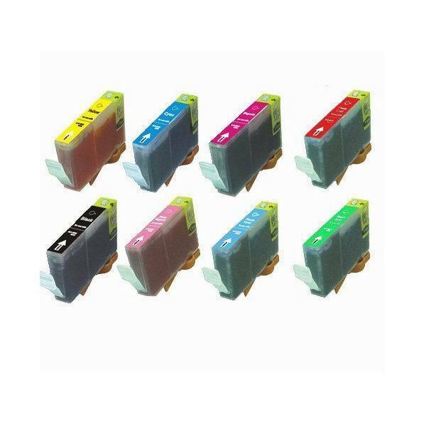 8PK INK FOR CANON # CLI8 CLI-8 fit PRINTER PRO-9000 PRO-9000 MARK II