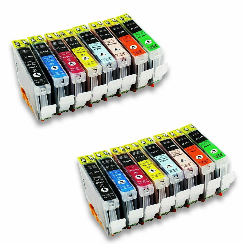 16 Pack CLI8 CLI-8 Ink For Canon Pixma Pro6000 Pro6500 Pro9000 Mark II