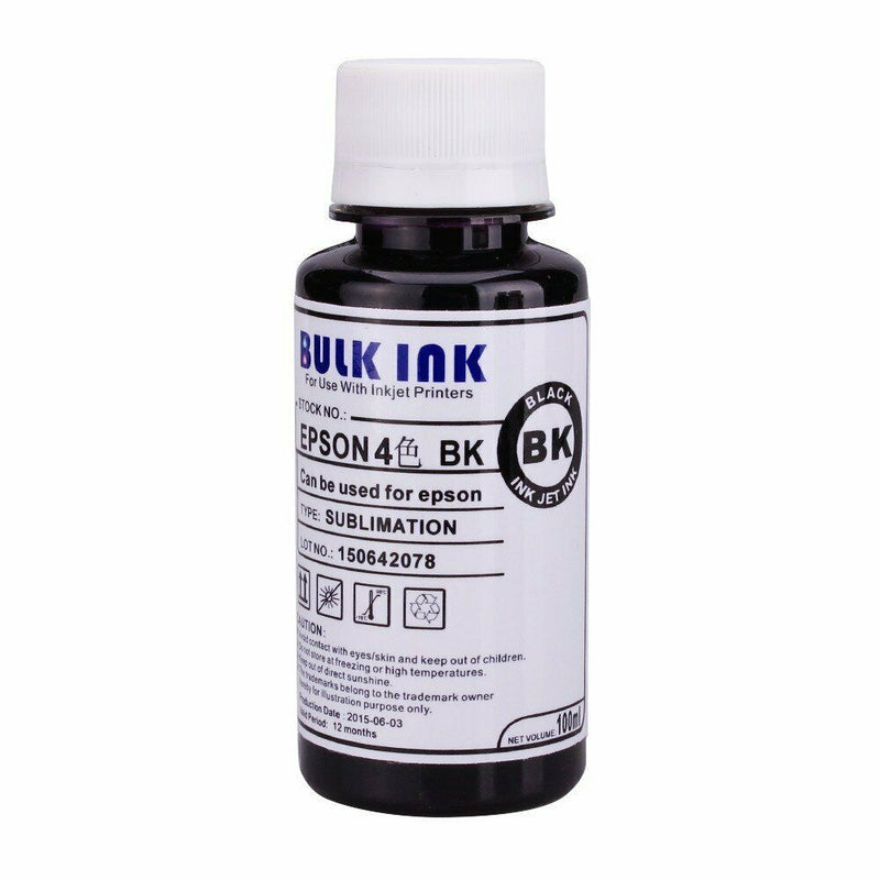 100ml Black Pigment sublimation Ink for Ricoh Epson refillable cartridge CISS