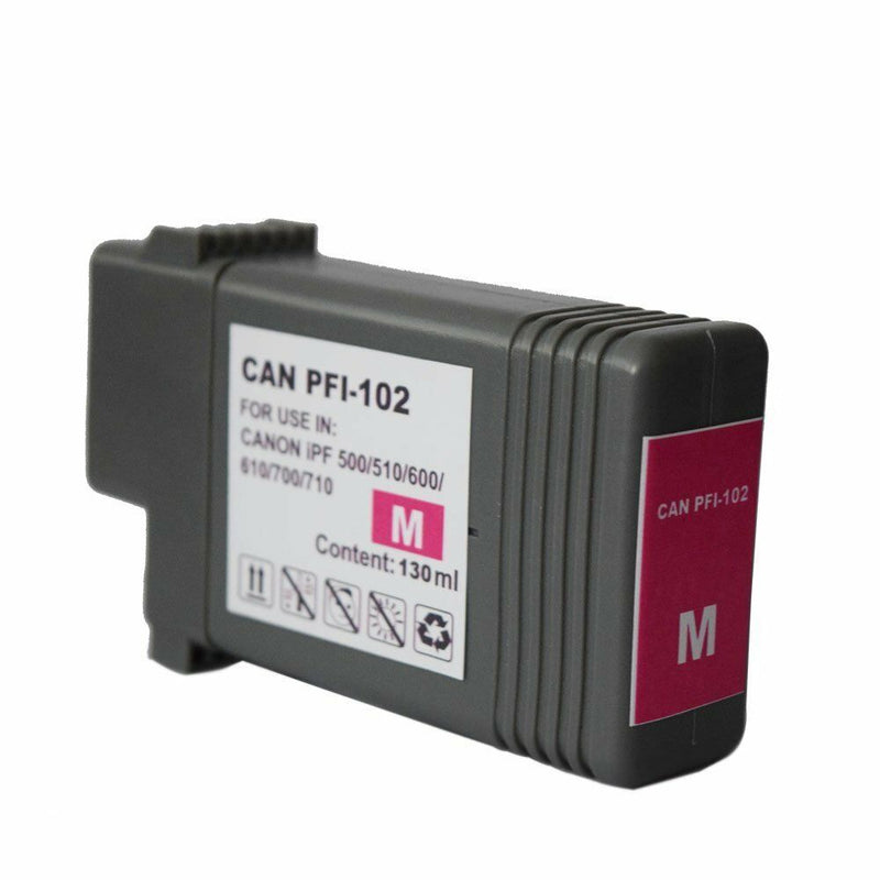 6 Compatible Canon ipf 500 510 600 605 700 710 720 PFI-102 INK cartridges