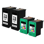 4p 74XL 75XL Black & Color Ink Cartridge fit for HP Officejet J6413 J6415 J6488