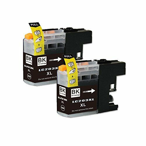 2PK LC-203BK Black Compatible Ink Cartridge for Brother MFC-J4420DW MFC-J5520DW