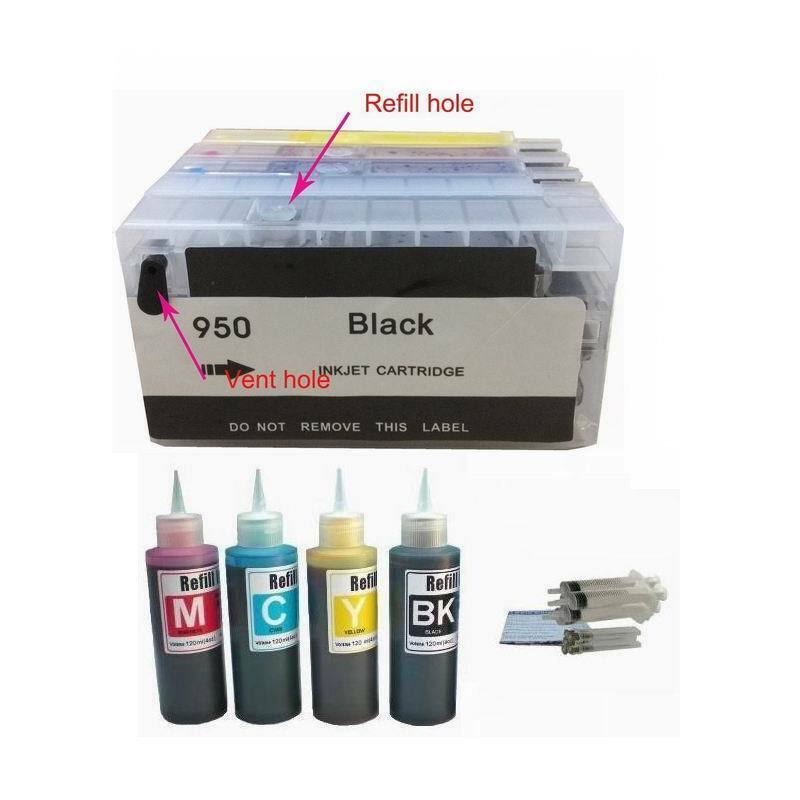 Refillable Cartridges KIT for HP 950XL 951XL Officejet Pro 8600 8100