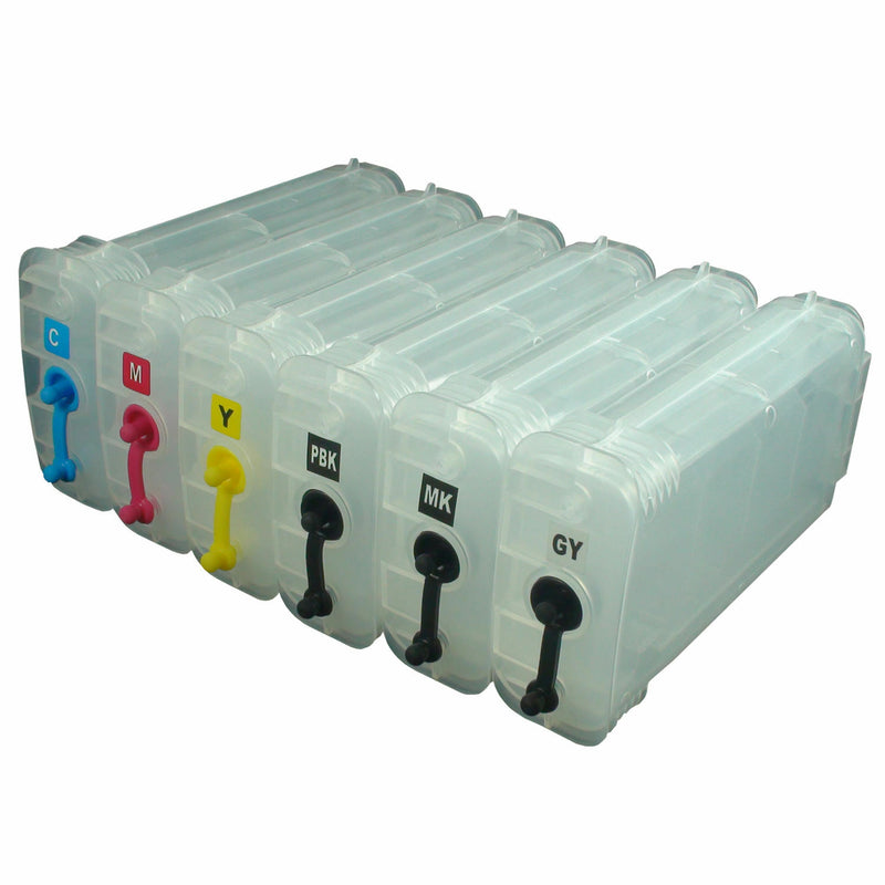 Refillable Ink Cartridges (130ml) for HP 72 Designjet T610 T620 T770 T790 T1100