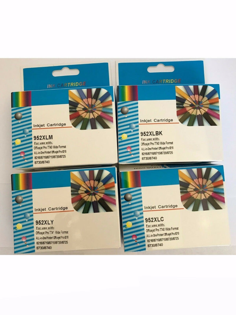 4pk Ink compatible for HP 952 XL Officejet Pro 8714 8715 8716 8717 8724
