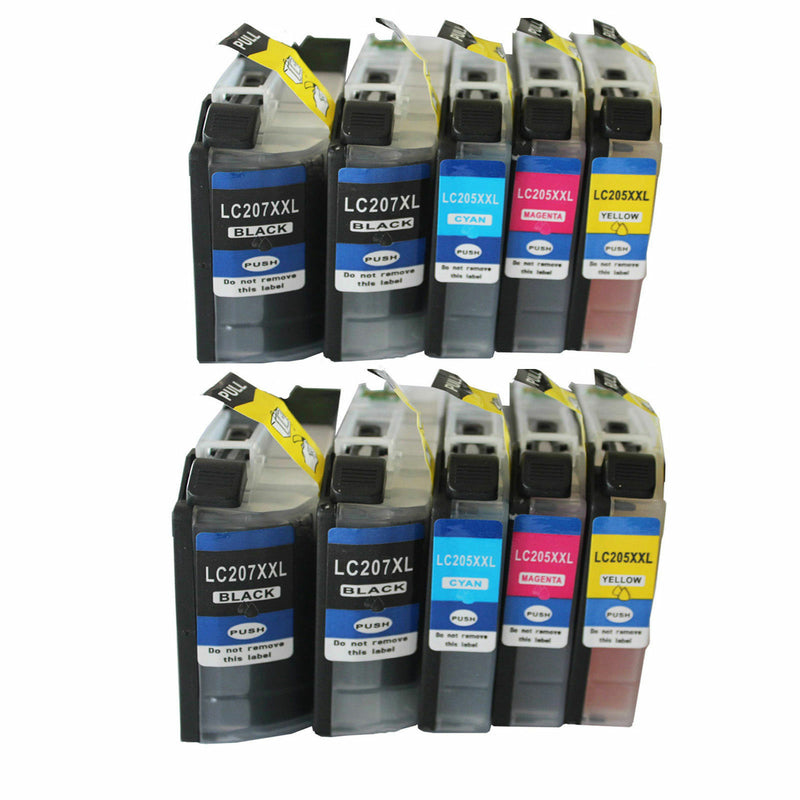 10 PK LC207XXL LC205XXL Compatible ink cartridge for Brother MFC-J5720DW J4620DW