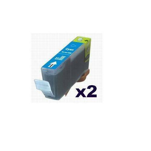 2 PK Compatible CLI-221 Cyan Ink Cartridge W/ Chip for Canon PIXMA MP640 MP980