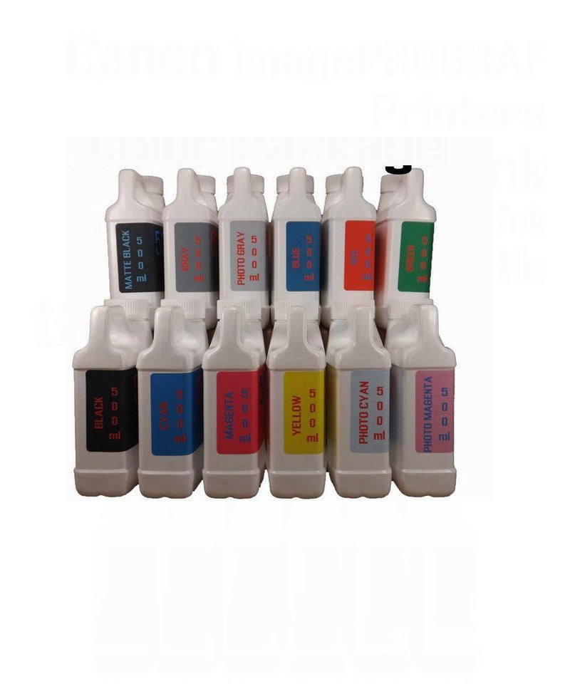 12x500ml refill ink for Canon Wide-format printer iPF5100 iPF5000 iPF6200