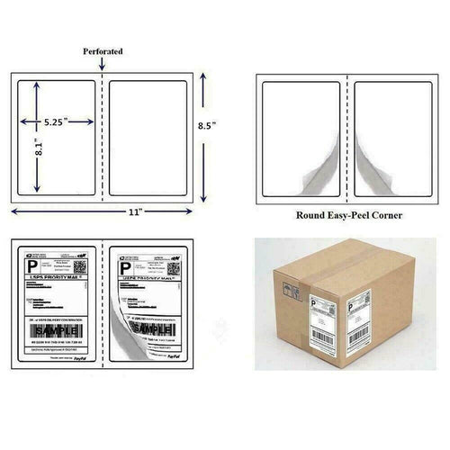 Mailing Shipping Address Labels Half & Full Sheet Self Adhesive for Laser InkJet