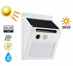 Outdoor 20 LED Solar Wall Lights Power PIR Motion Sensor Garden Yard Path Lamp