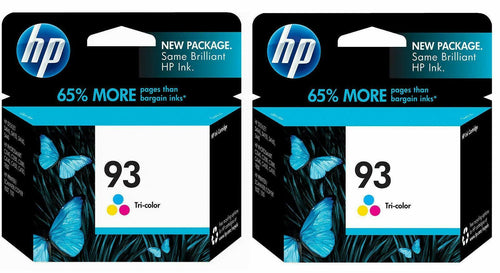 Twin Pack GENUINE NEW HP 93 (C9361WN) Ink Cartridge Retail Box