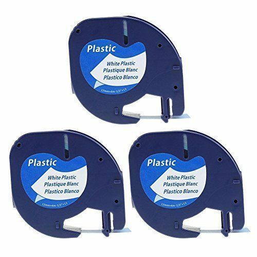 3 PK Compatible DYMO LetraTag Refill 59422 LT-100 LT-100T Label Tape 91201