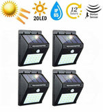 Outdoor 20 LED Solar Wall Lights Power PIR Motion Sensor Garden Yard Path Lamp