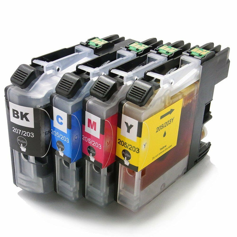 4pk LC207 LC205 Compatible ink cartridge For Brother MFC-J4620DW MFC-J4320