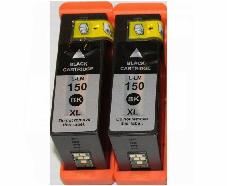2PK Fit For Lexmark 150XL black Ink Cartridge Set S315 S415 S515 Pro715