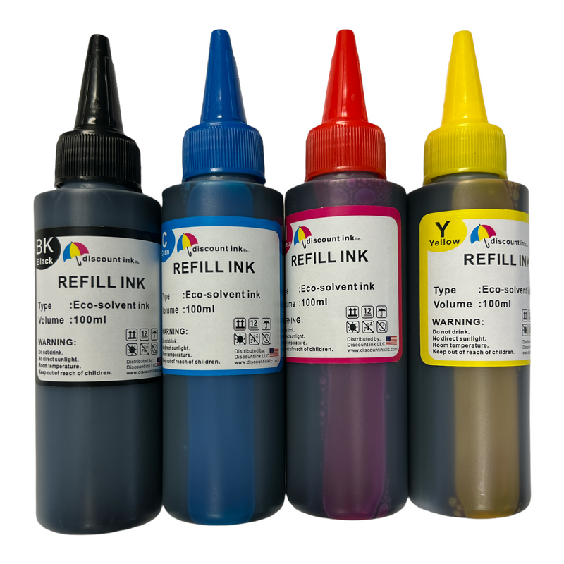 ECO Solvent (water based) ink 4X100ml Compatible with Epson printers