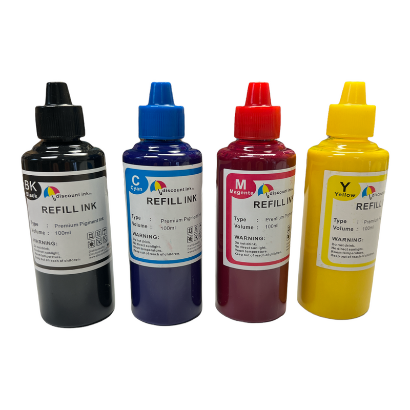 4x100ml Pigment Refill Ink for HP 950 951 Officejet Pro 8100 8600 8610 8620