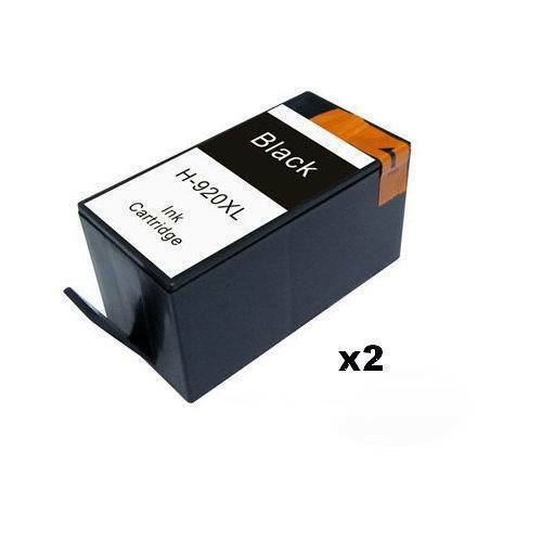 2 Pack Compatible For HP 920XL 920 XL Black cartridge for officejet 6500a 7500