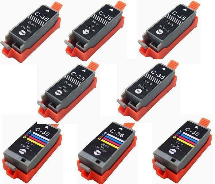 8 PK INK Fit CANON PGI 35 BK CLI 36 CANON Pixma IP100 Canon ip100 printer
